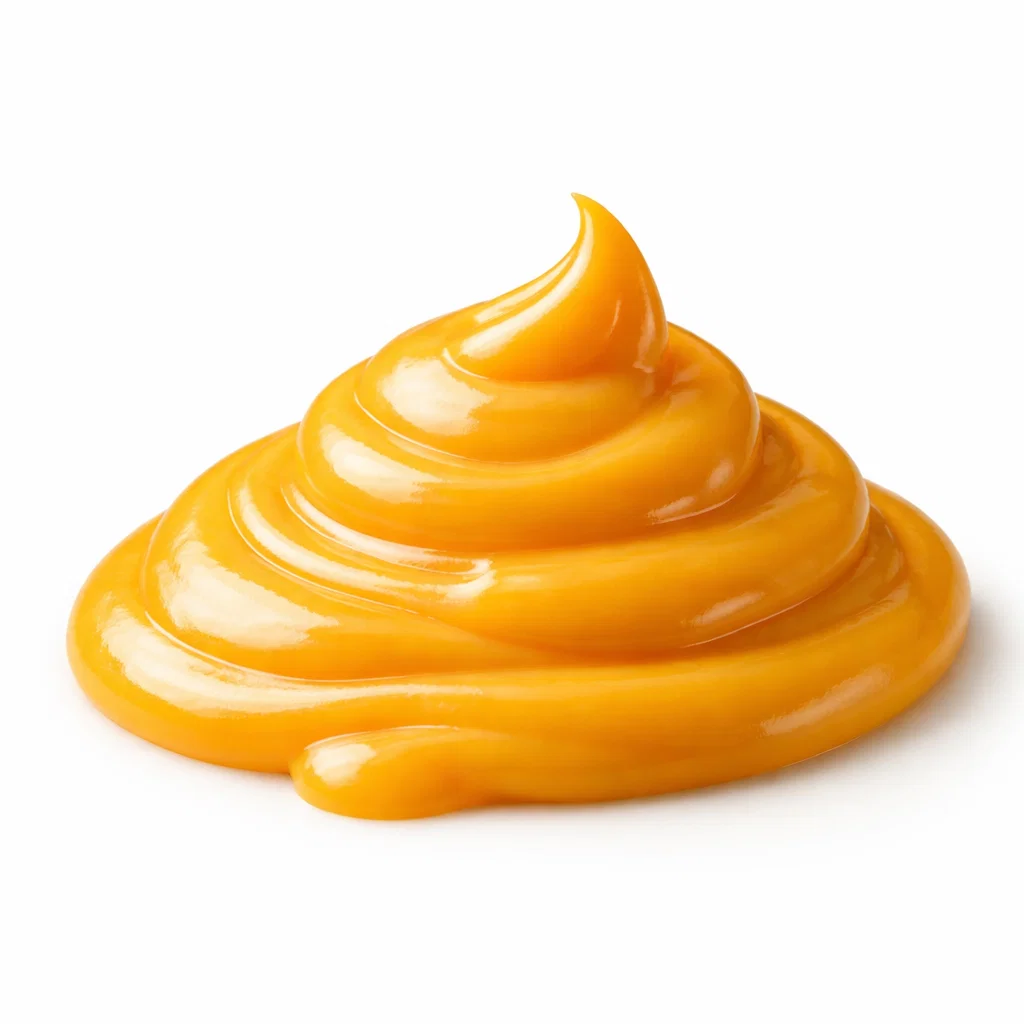 A clean white-background image of Cookout’s melted cheddar cheese used as an optional topping.