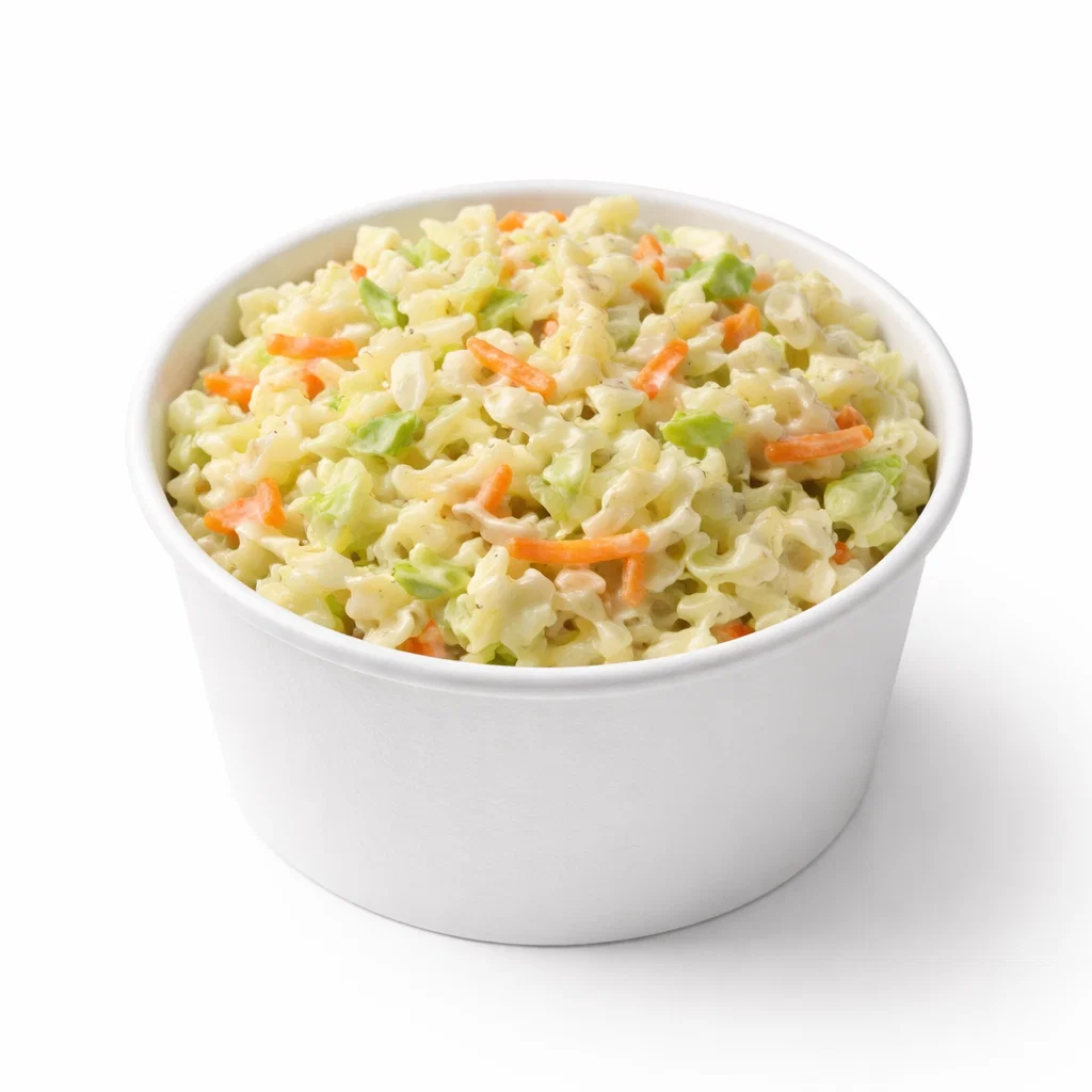 Cookout slaw served as a selectable tray side on a white background
